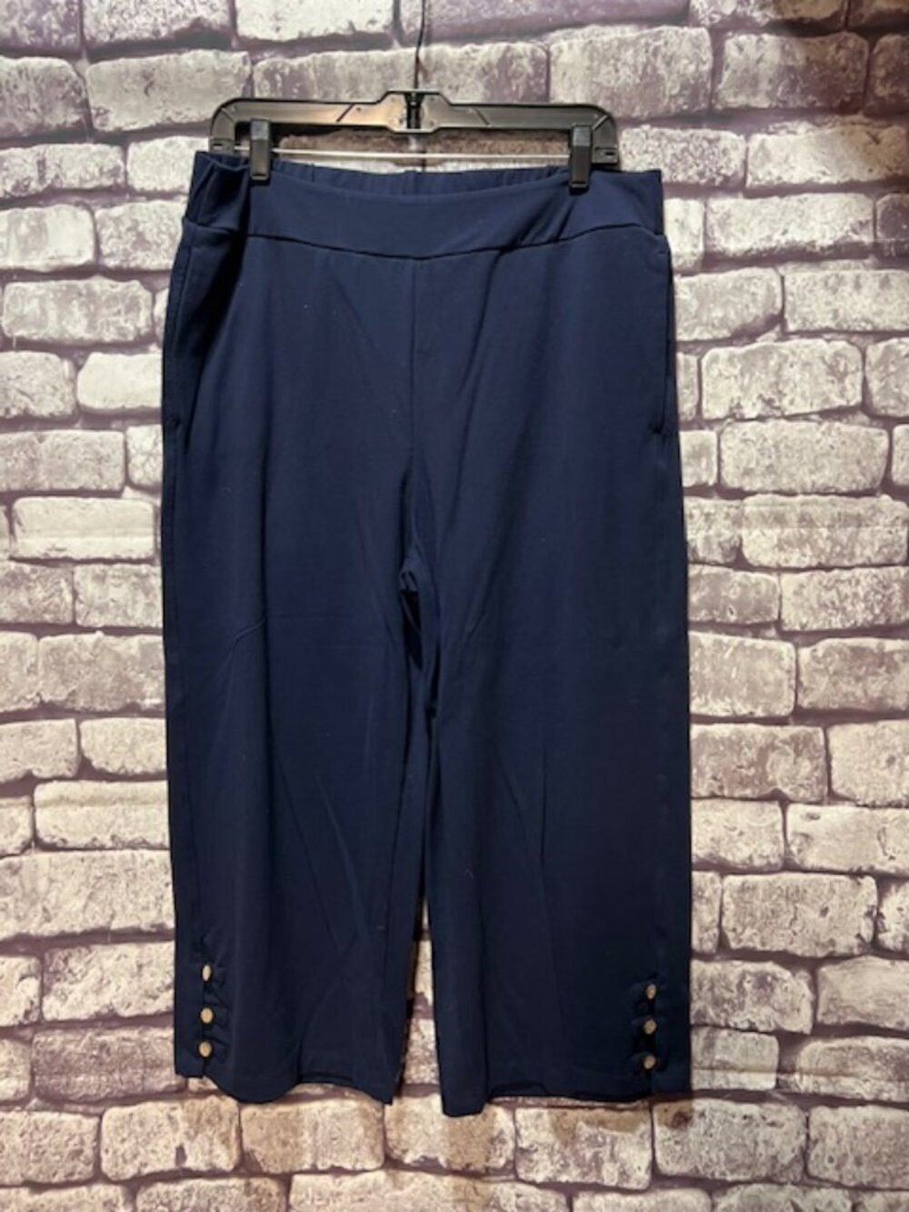 Soft Surroundings Navy Crop Pants Size L